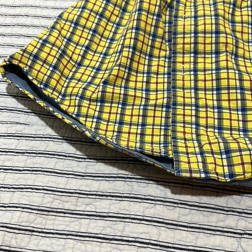 😊Ralph Lauren Men's Multi Color Double Lined Plaid Button-Down Shirt M - Picture 12 of 16